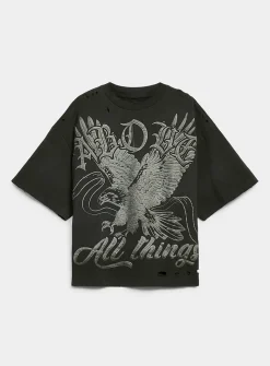 Above All Things distressed graphic T-shirt