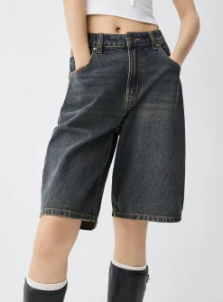 Accent stitching jort