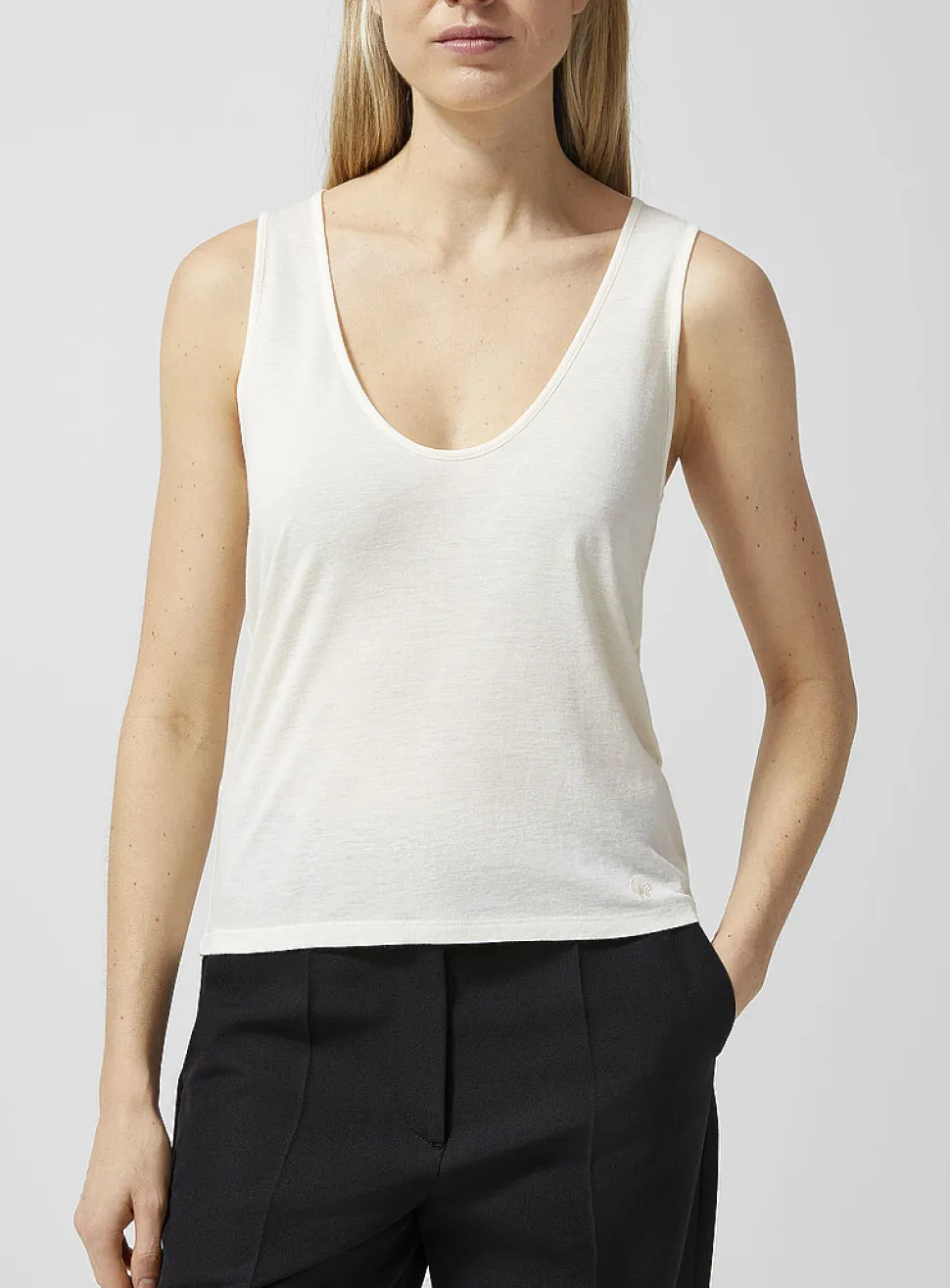 Albia wool-blend plunging neckline cami