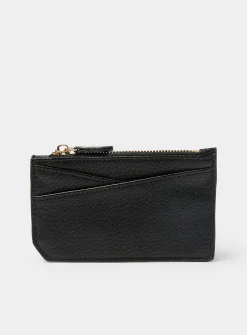 Angular-pocket pebbled card holder