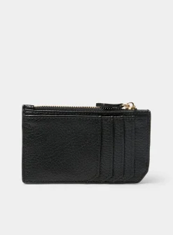 Angular-pocket pebbled card holder