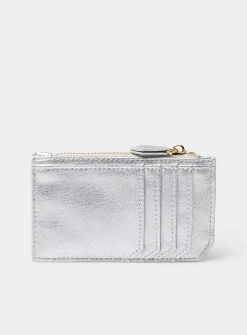 Angular-pocket pebbled card holder