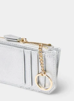 Angular-pocket pebbled card holder