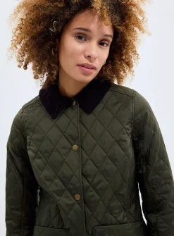 Annandale corduroy collar quilted jacket