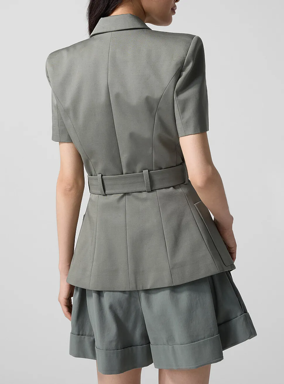 Anthem buckle gabardine jacket