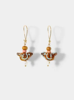 Artistic bird earrings