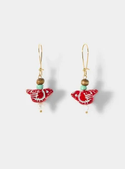 Artistic bird earrings