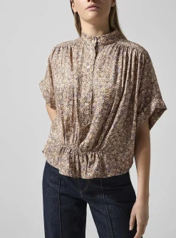 Azalea silk crepe blouse
