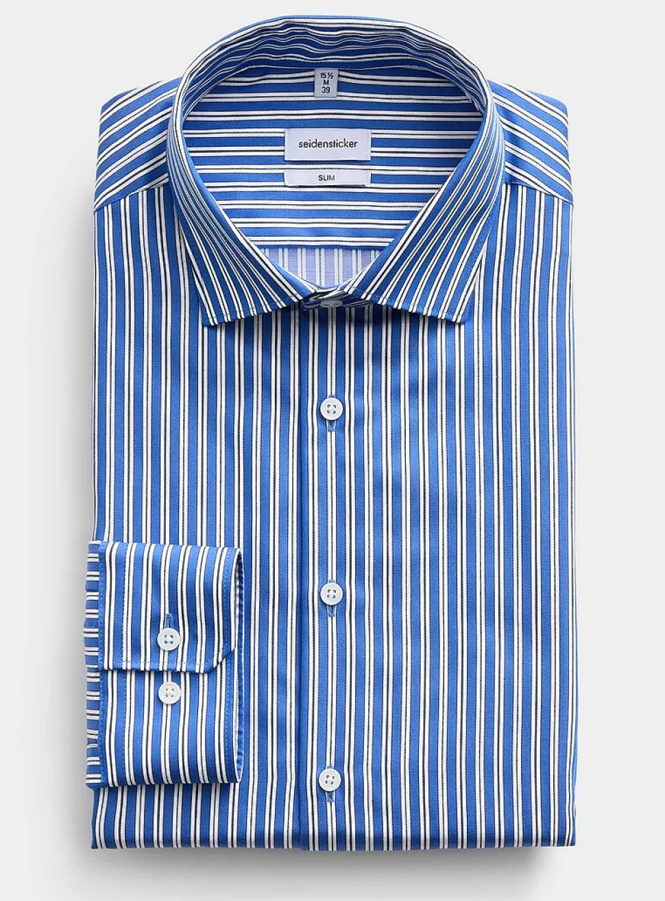 Azure pyjama-stripe shirt