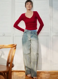 Baggy low-rise jean