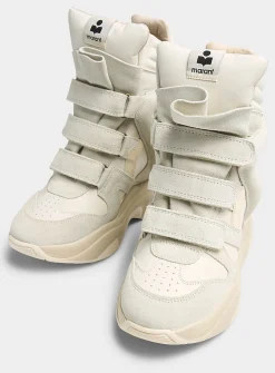 Balskee leather and suede platform sneakers