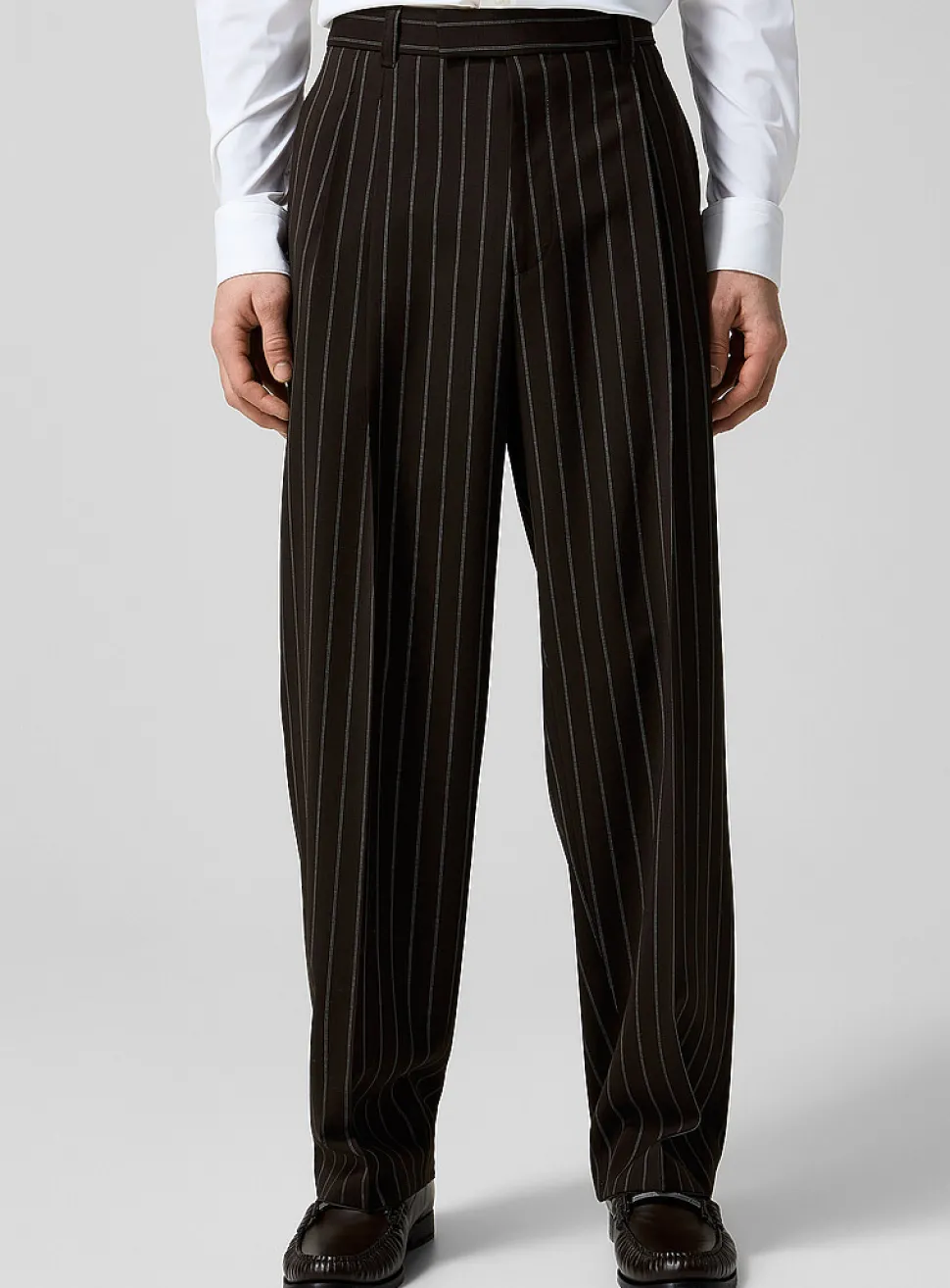 Banker's Stripe Pleated Pant