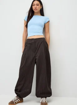 Barrel-leg dress pant