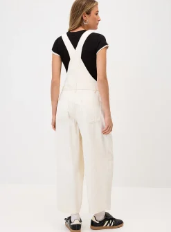 Barrel-leg overalls