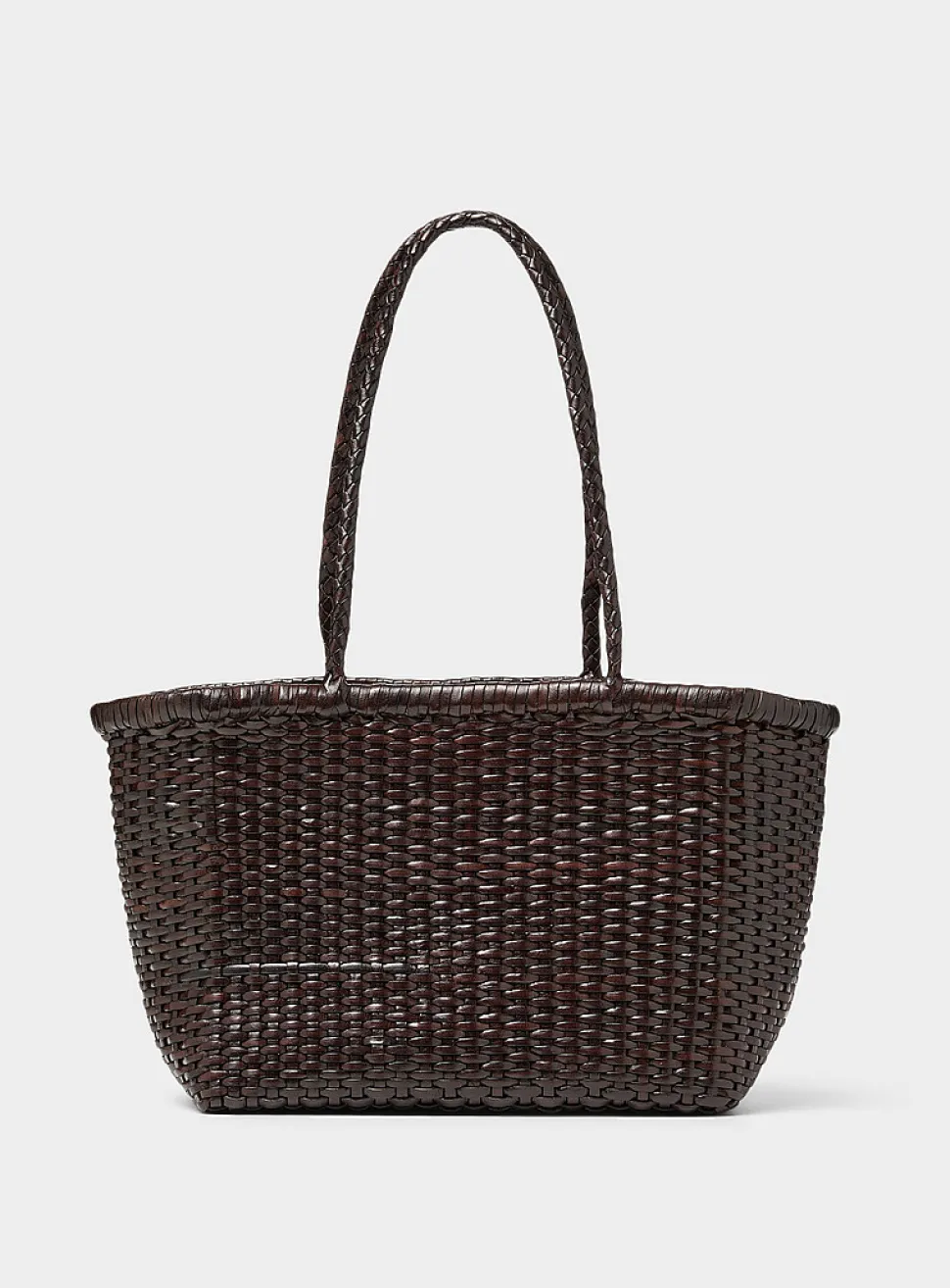 Basketweave pattern small leather bag
