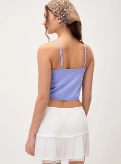 Bead-and-charm-embellished strap cami