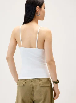 Beaded floral fitted cami