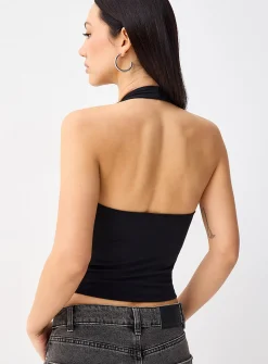 Beaded keyhole halter cami