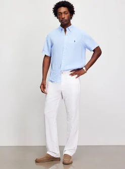 Bedford linen-cotton pant