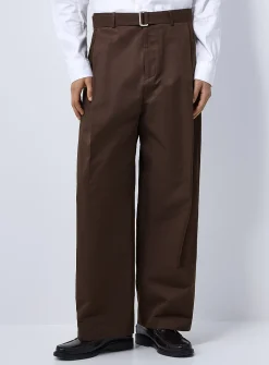 Belted pleated pant