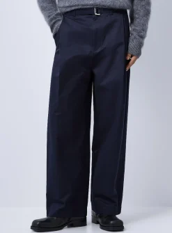 Belted pleated pant