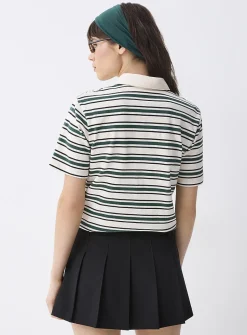 Belt loops pleated dress skirt
