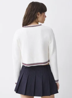 Belt loops pleated dress skirt