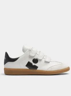 Beth black and greige leather sneakers