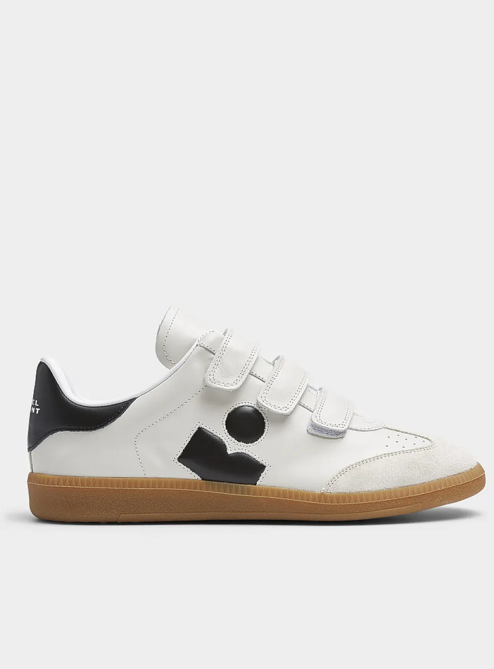 Beth black and greige leather sneakers