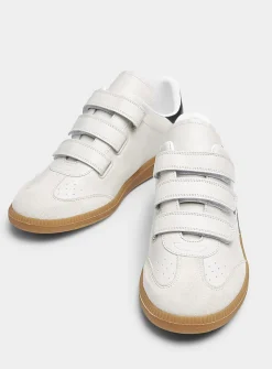 Beth black and greige leather sneakers