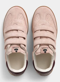 Beth light pink suede sneakers