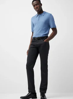 Bird's-eye knit washable pant