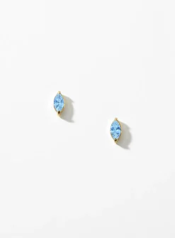 Birthstone oval earrings