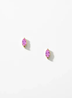 Birthstone oval earrings
