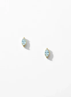 Birthstone oval earrings
