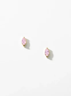 Birthstone oval earrings