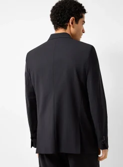 Black double-breasted jacket