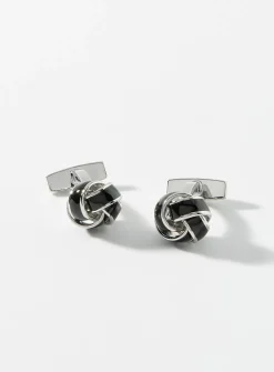 Black knot cufflinks
