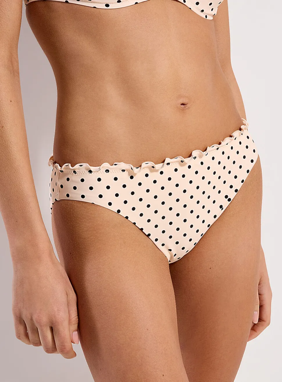 Black polka-dot bikini