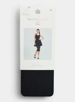 Black semi-transparent capri legging