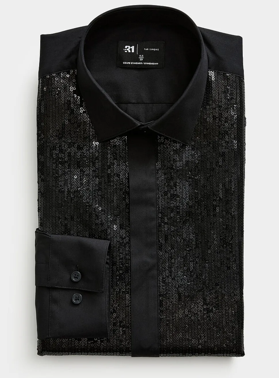 Black sequined shirt