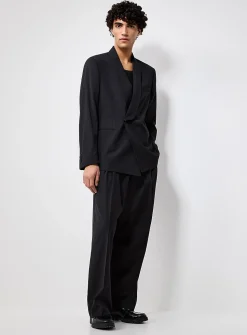 Black shawl-collar blazer