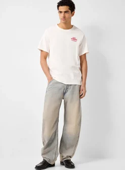 Bleached blue jean