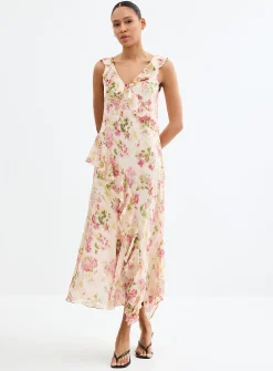 Blooming rose garden ruffled dress
