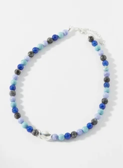 Blue beaded necklace