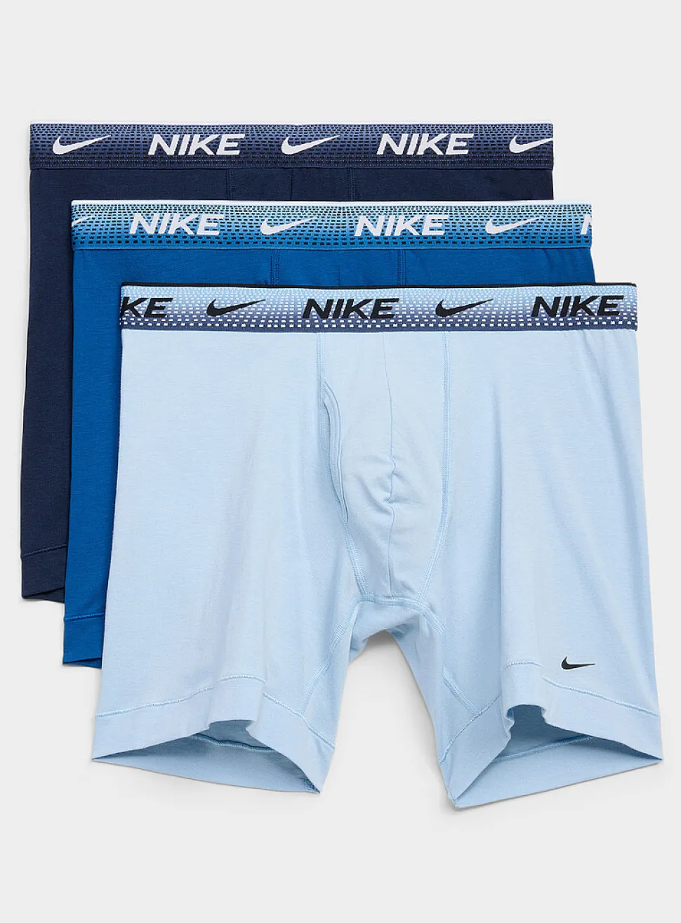 6" blue expression boxer briefs
