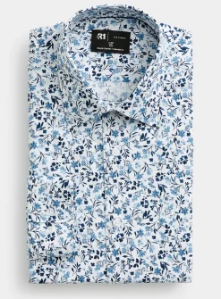 Blue flowering shirt