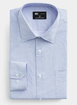 Blue geo mosaic shirt