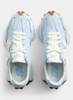 Blue gingham 327 sneakers