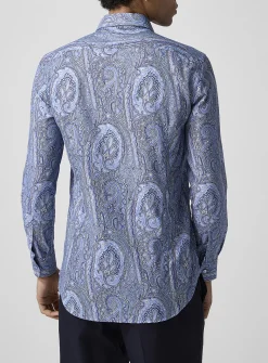 Blue paisley shirt